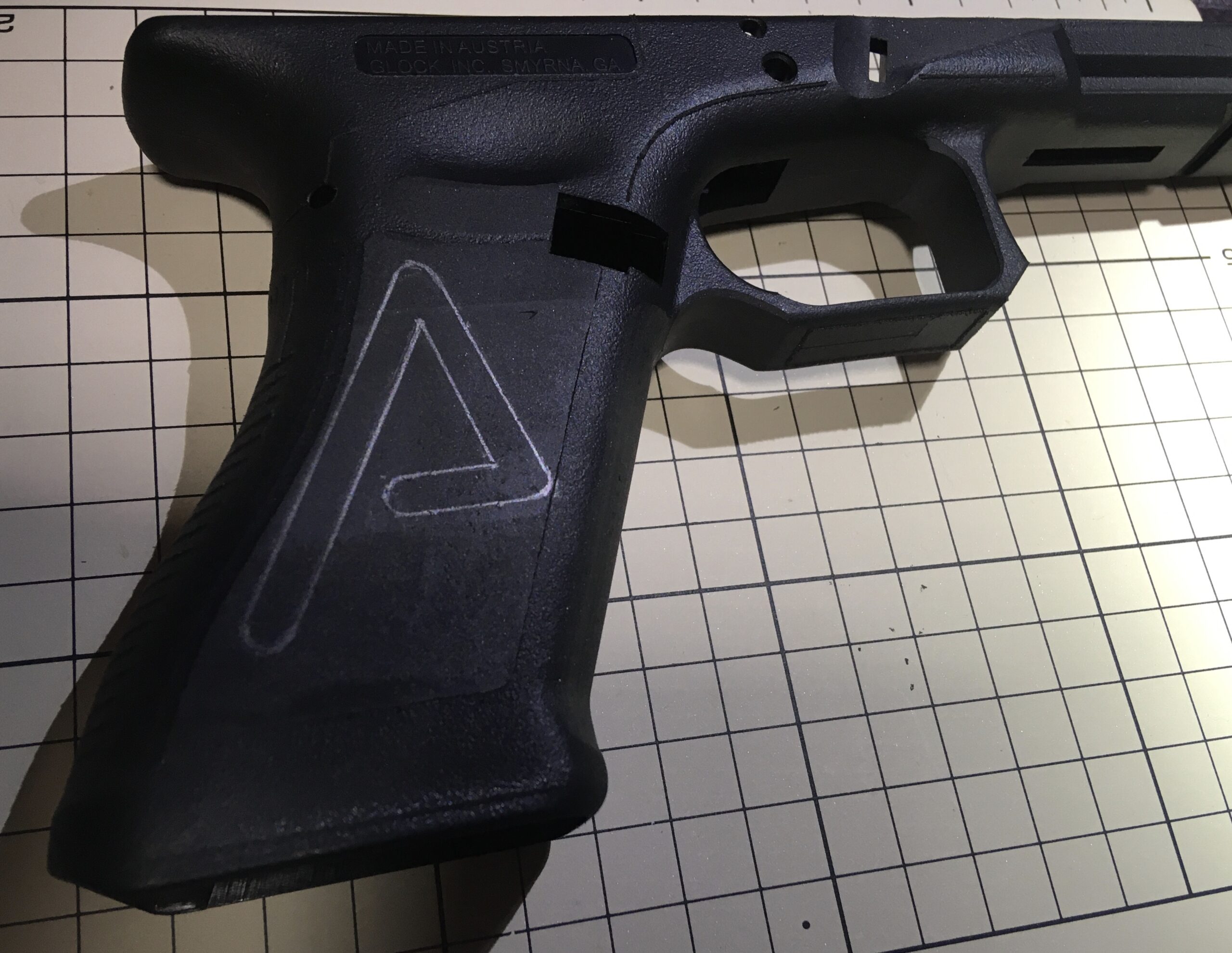 Agency Arms G34 グロックのフレーム加工 その1 下書きと前置き -
