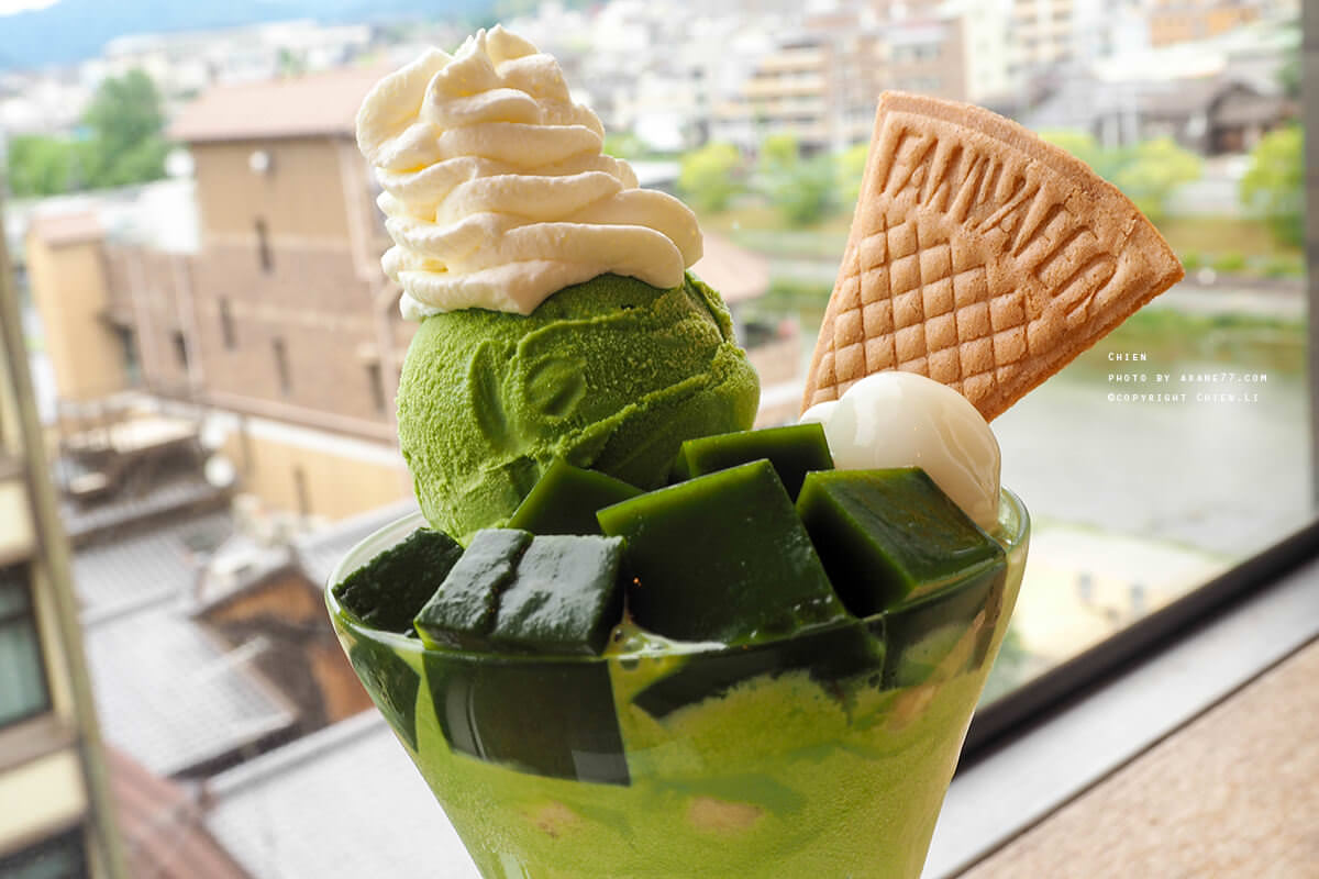 京はやしや抹茶百匯 鴨川風景