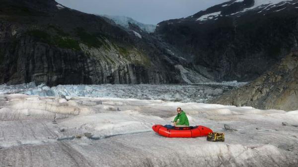 working on a glacier