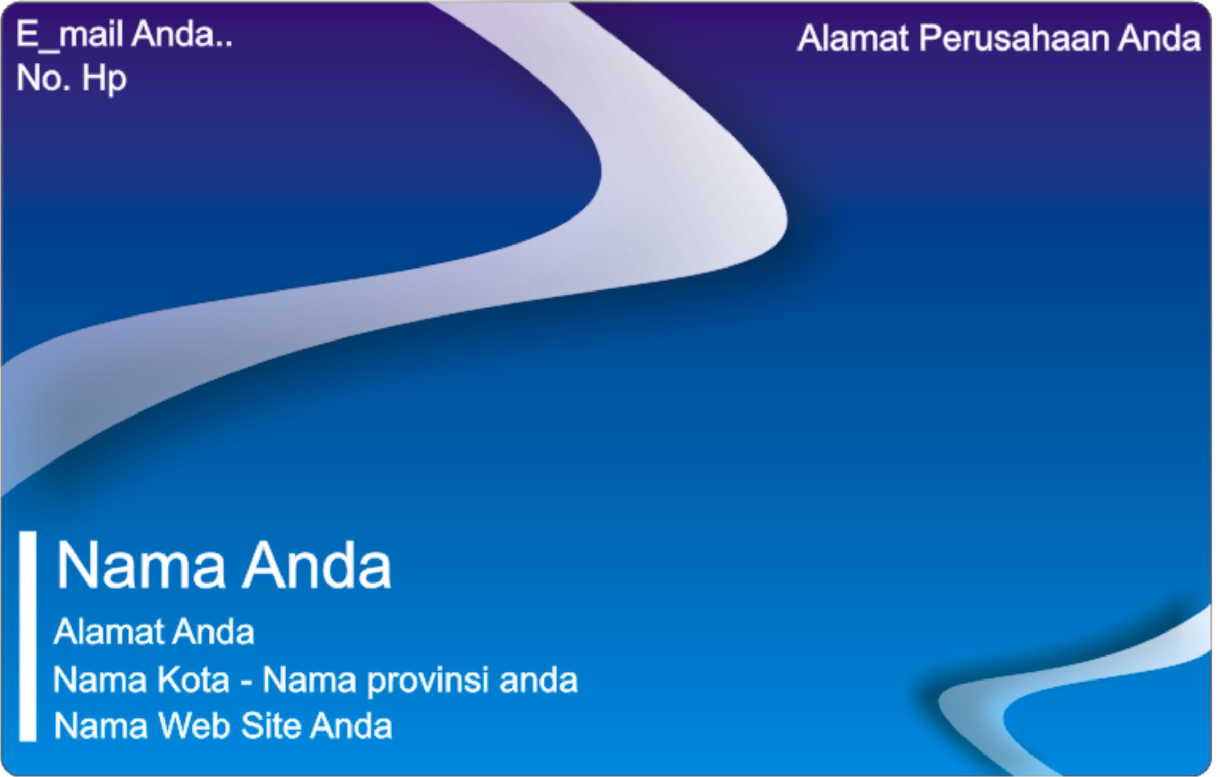 Desain Kartu Nama Dengan Coreldraw Kosong Termurah