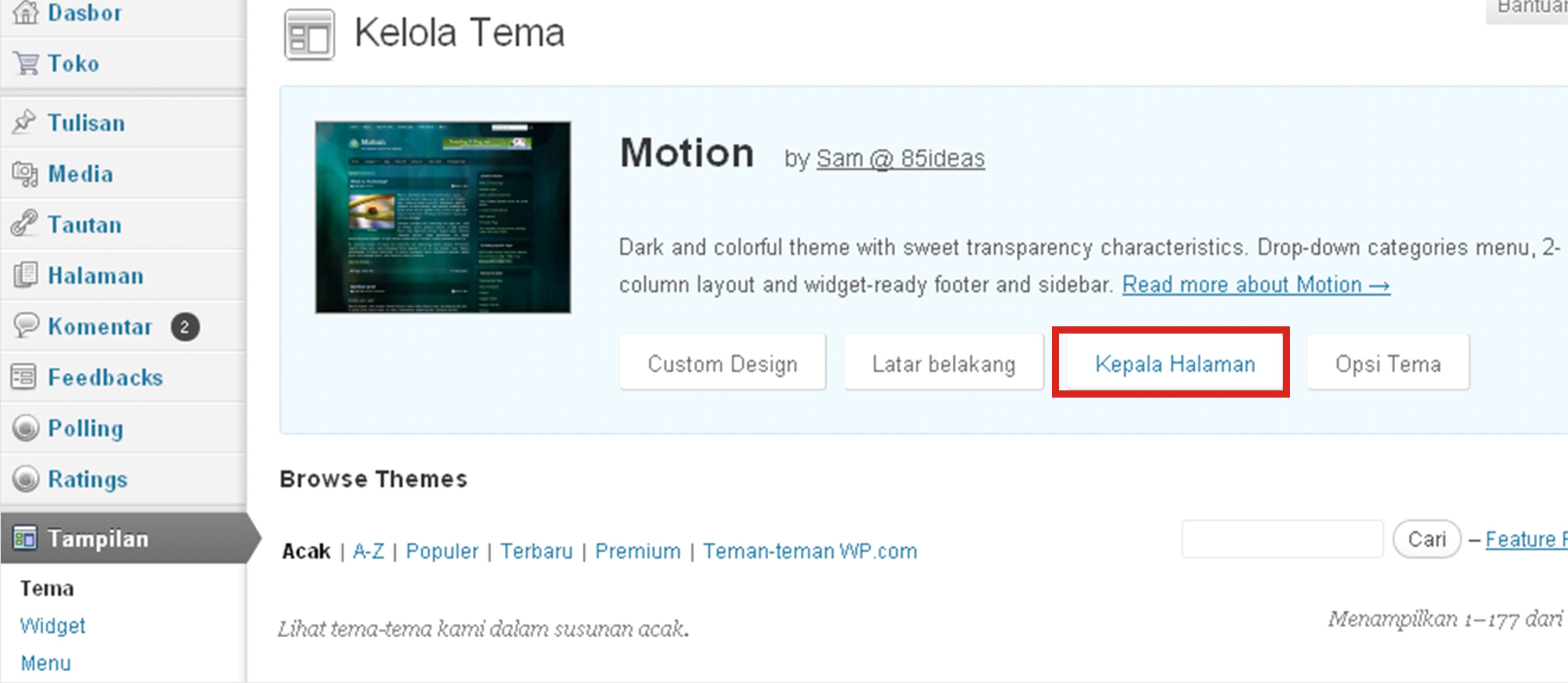 · lalu cari style.css untuk mengganti nama . Cara Mengganti Gambar Header Pada Blog Wordpress Akimlinovsisa S W P
