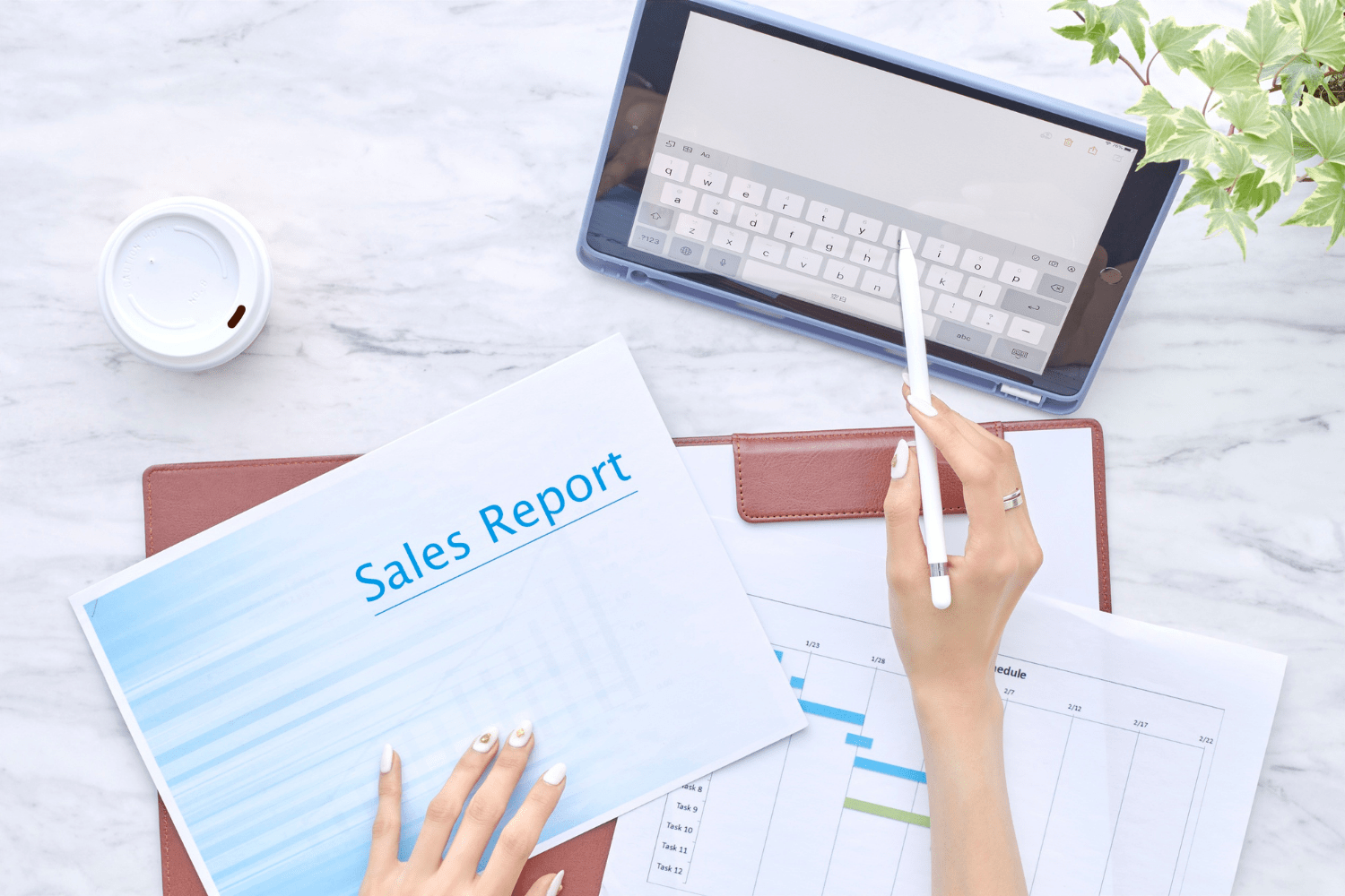Frontline Performance being measured through a sales report.