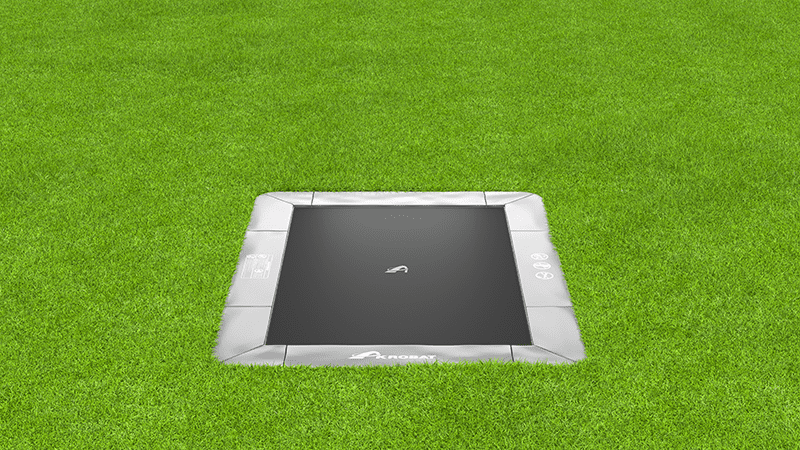 14Ft X 10Ft In-Ground Trampoline - Grey | Akrobat Usa