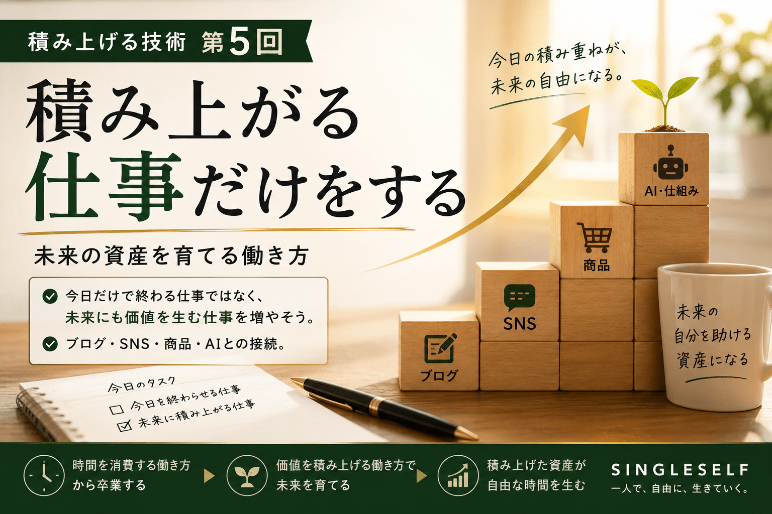 【第5回】積み上がる仕事だけをする｜未来の資産を育てる働き方