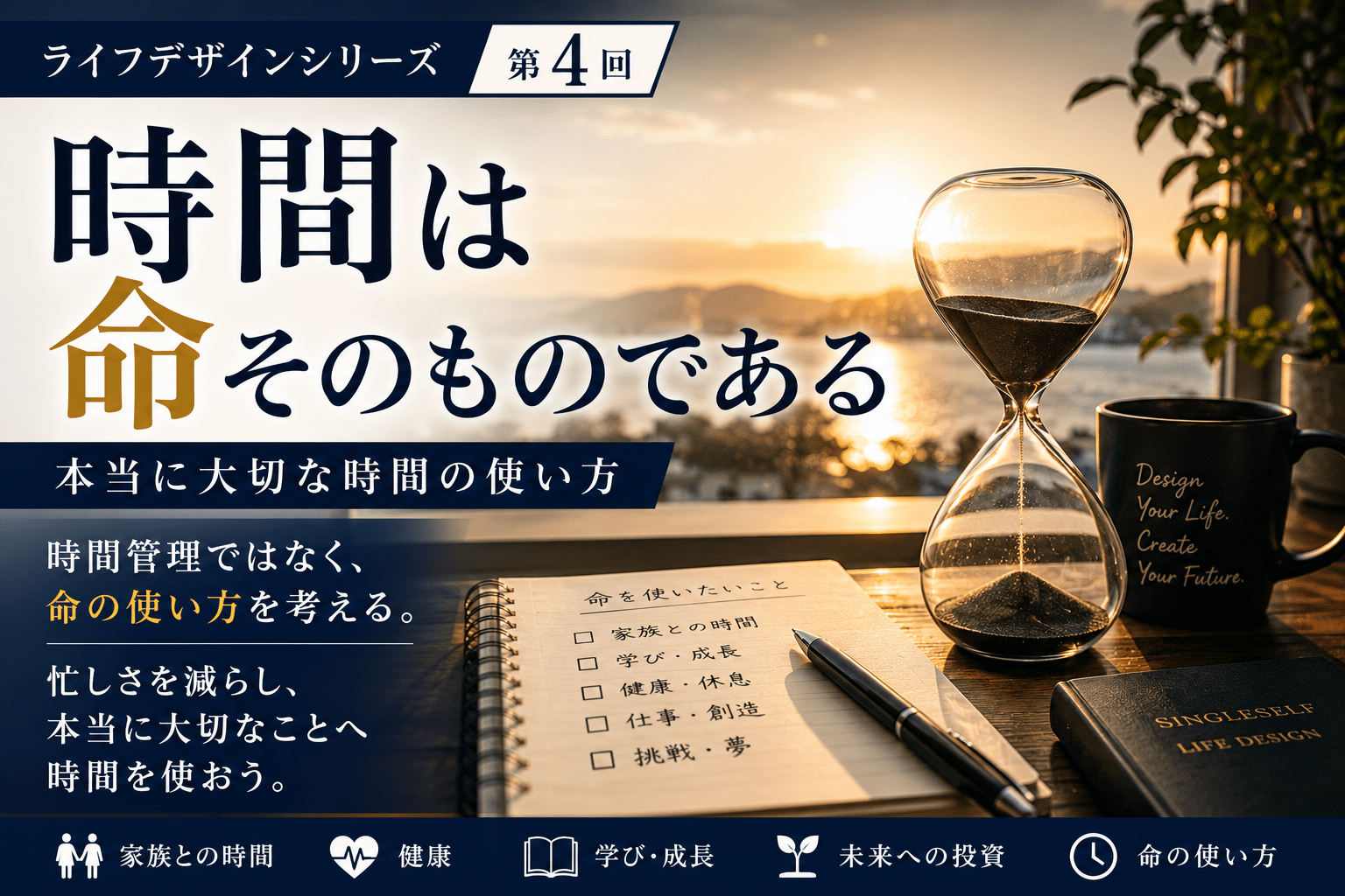 【第4回】時間は命そのものである｜本当に大切な時間の使い方