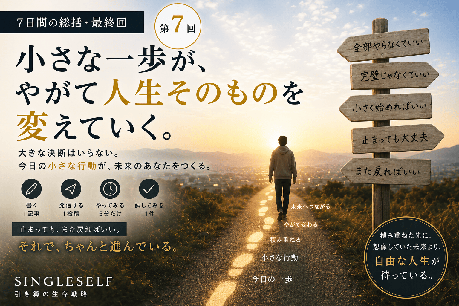 【第7回】人生を変えるのは大きな決断じゃない。小さく始める引き算思考
