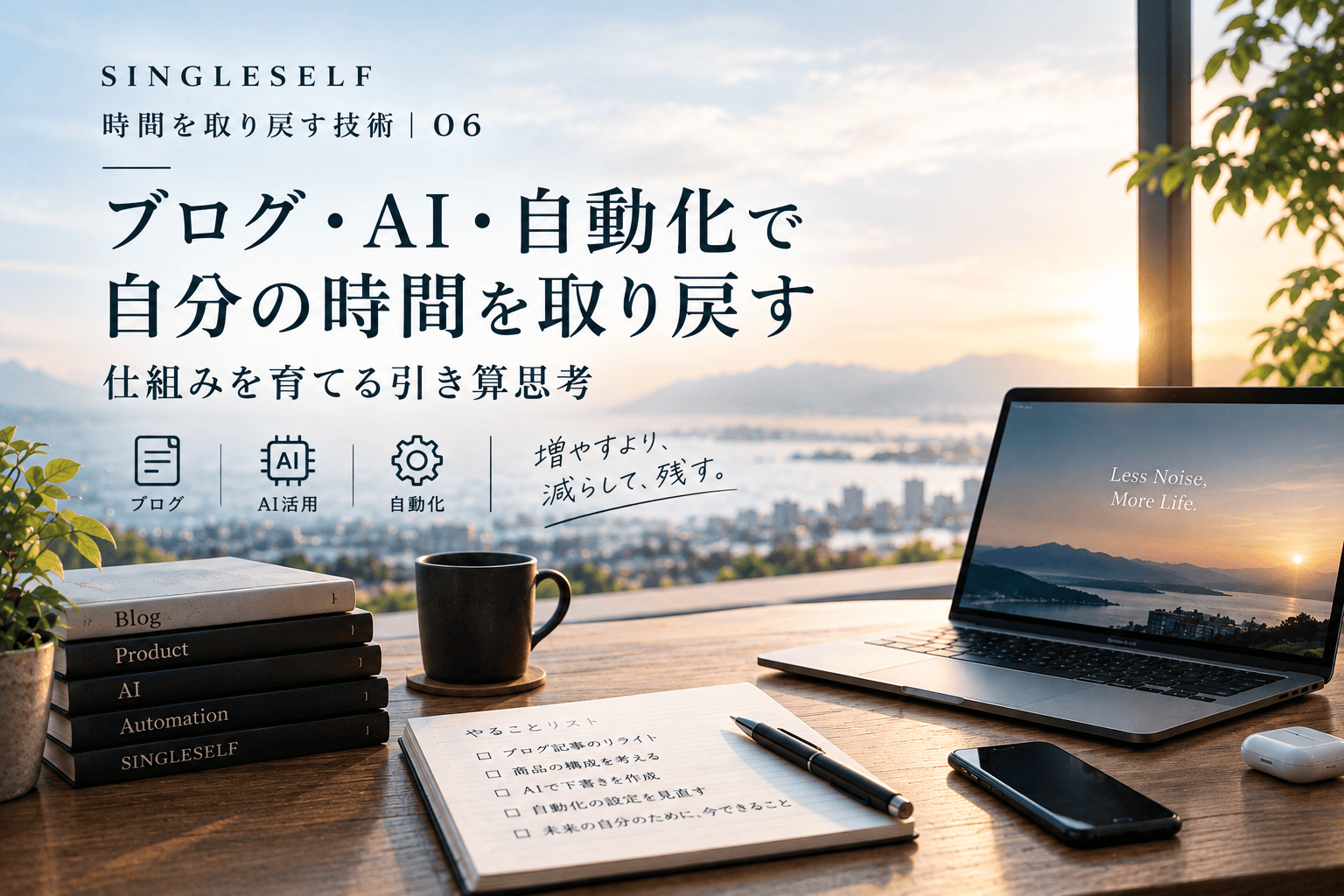 【第6回】ブログ・AI・自動化で時間を生み出す｜仕組みを育てる引き算思考