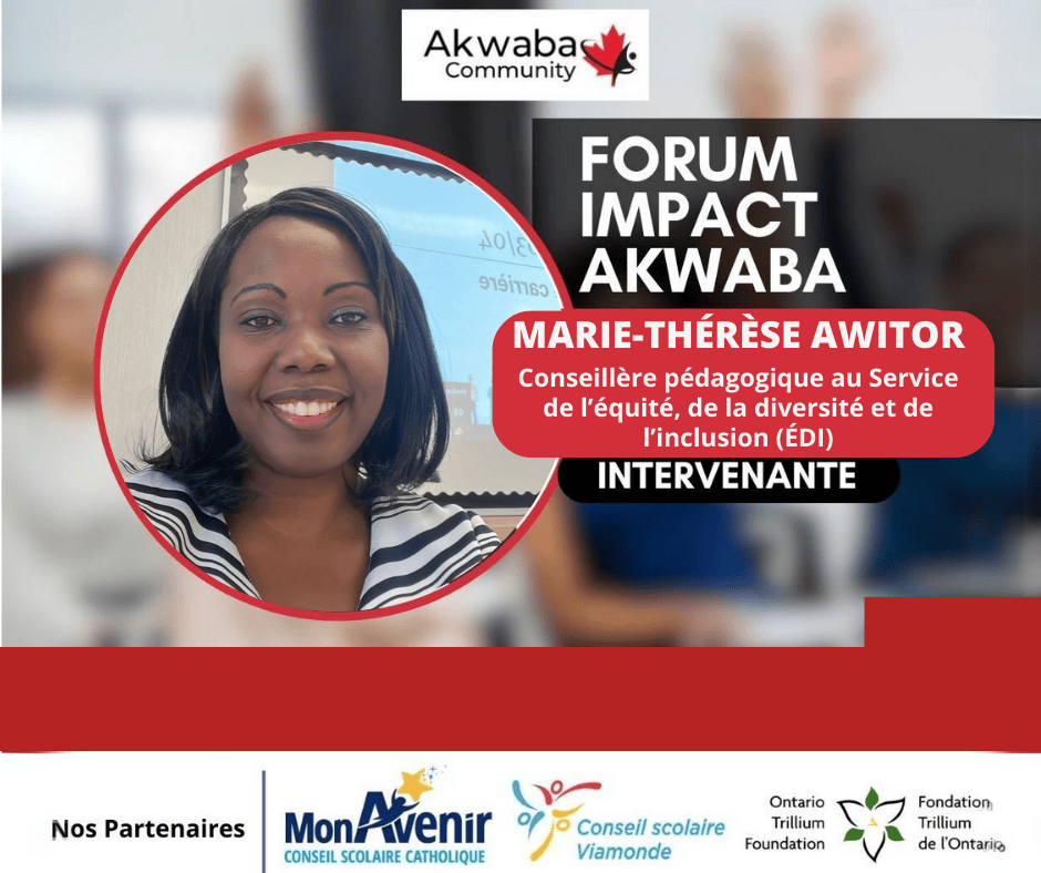 Affiche du Forum Impact Akwaba Community avec Marie-Thérèse Awitor