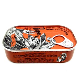Sardinas en salsa Teriyaki Porthos. 125 gr.