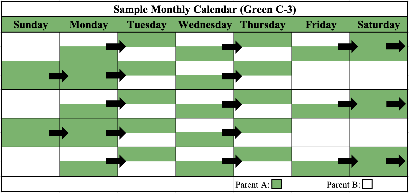 green-general-time-sharing-schedule-c-3-parenting-plans