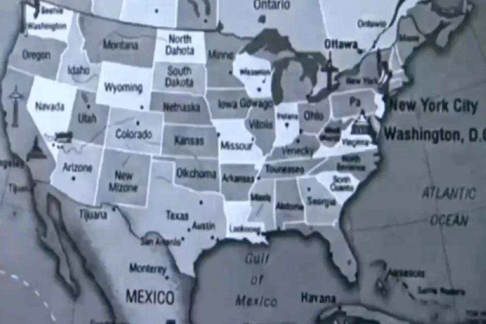 Name the states in the USA