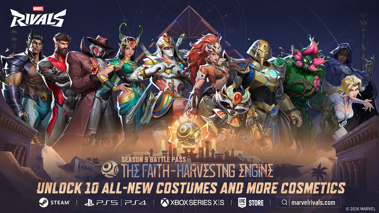 Marvel Rivals revela o Battle Pass da Temporada 9, The Faith-Harvesting Engine