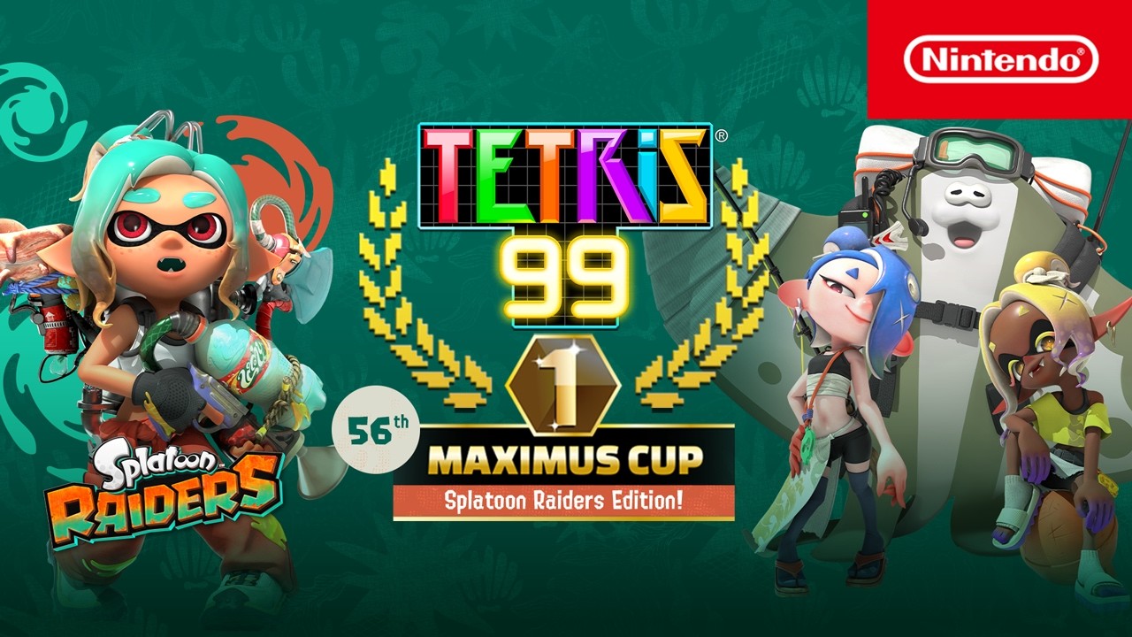 Tetris 99 anuncia tema desbloqueável inspirado em Splatoon Raiders