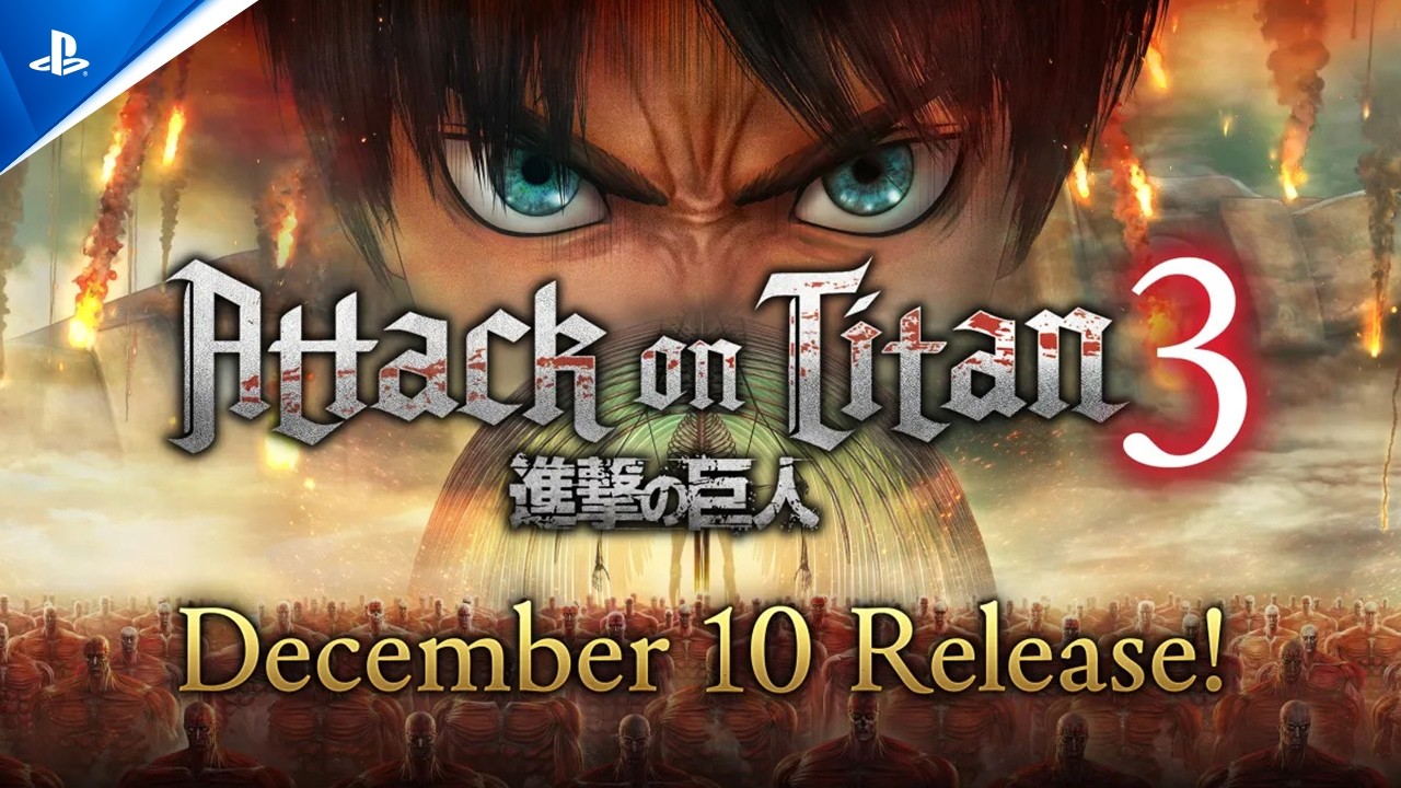 Attack on Titan 3 é revelado em trailer de gameplay para PS5