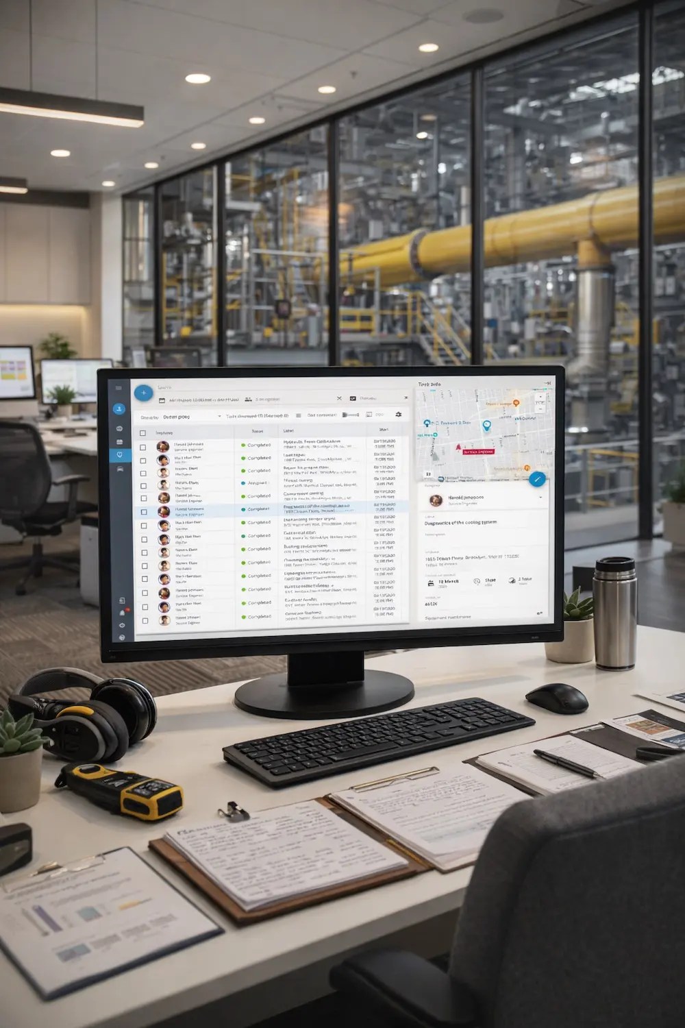 bildschirm in büro