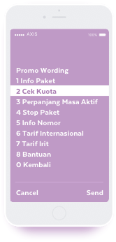 cara cek kuota axis via ussd