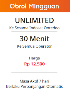 Cara Daftar Paket Obrol Indosat Unlimited mingguan