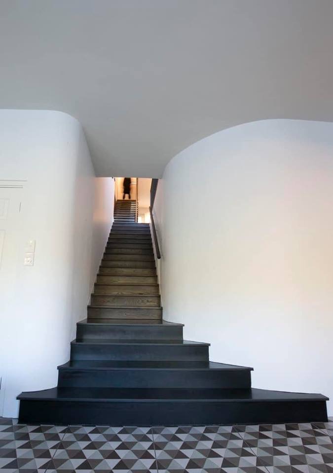 Patterned stairwell tiling Mosman Sydney