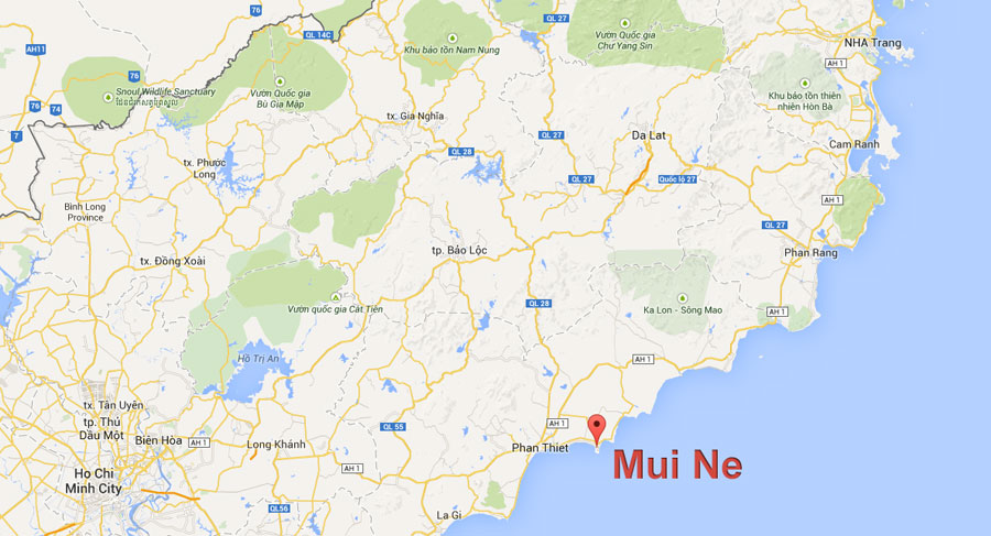 Mui Ne Vietnam Map Map Mui Ne Vietnam 