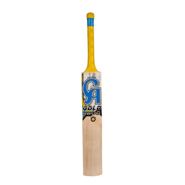 Full straight front face view of CA Gold 1000 English Willow Cricket Bat at Alberta Cricket Store.