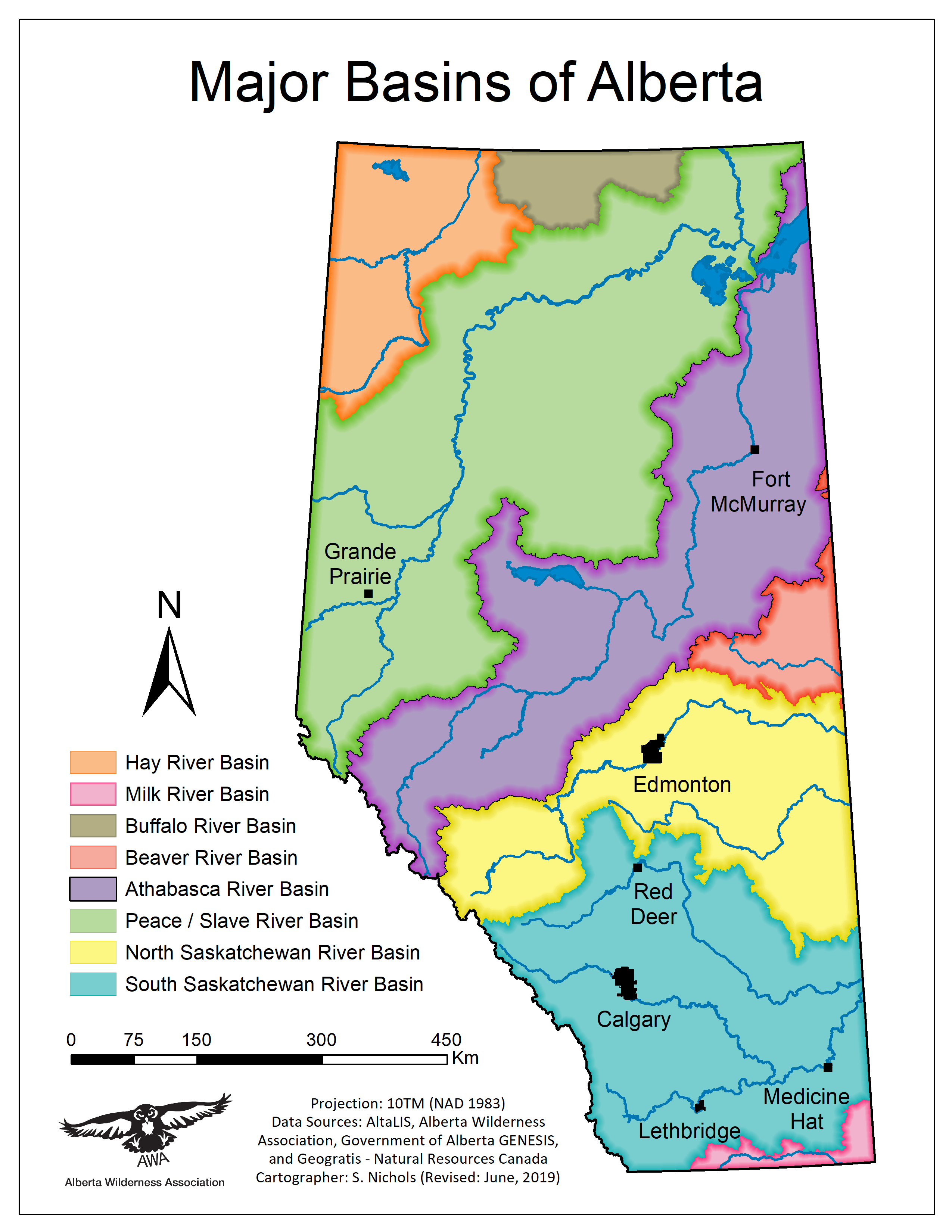 Headwaters Alberta Wilderness Association 20190626 Ab Major Basins 