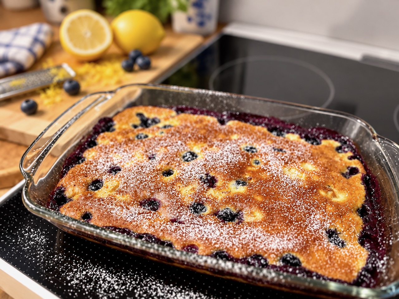 Bláberja- og sítrónubaka Clafoutis
