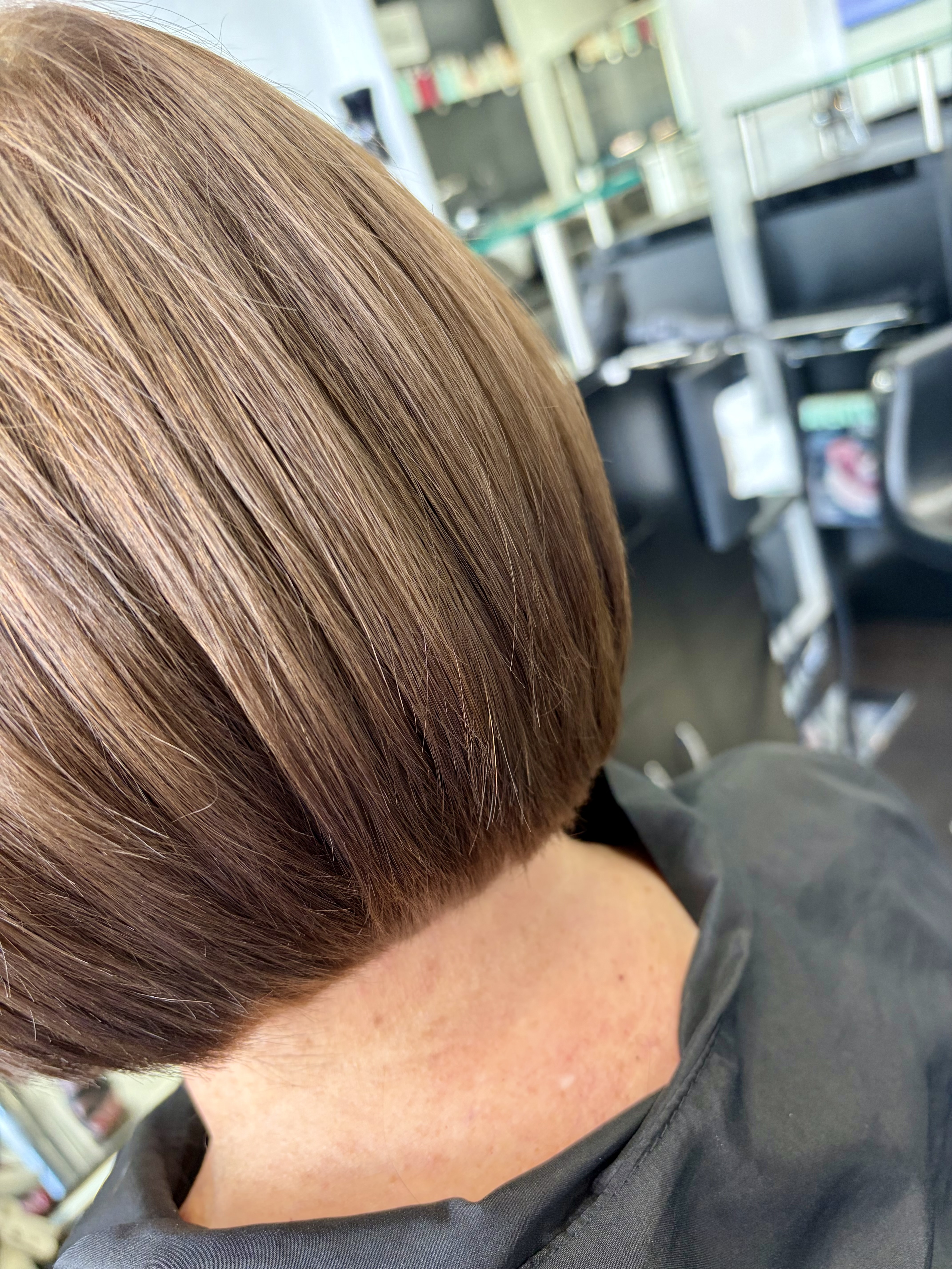 Precision haircut and finished hair at Albert Robin Salon in Miami.