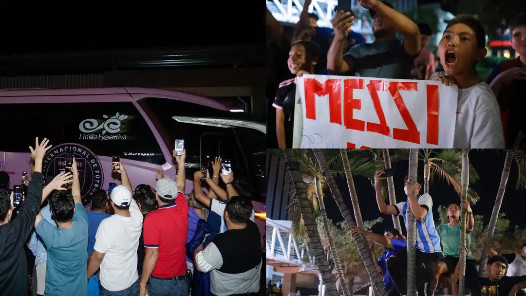 VIDEO / Autobusi i Messit dhe Miamit u vërshua nga tifozët në El Salvador