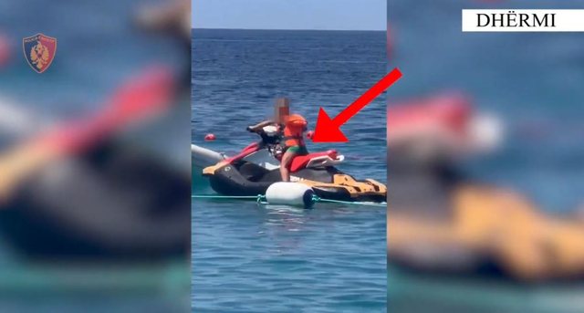 12 Year Old Caught Riding Jet Ski in Dhërmi  Police Seize Watercraft and Fine Owner Heavily
