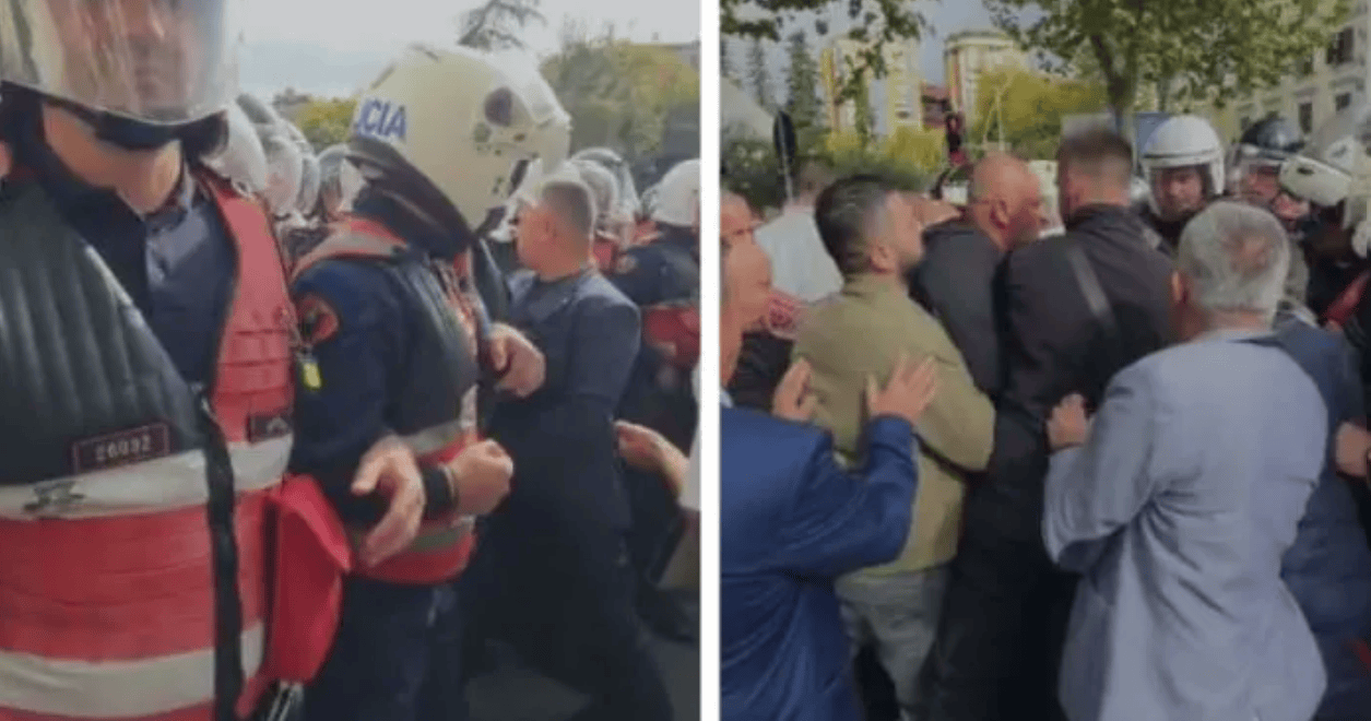 VIDEO/ Tensione te protesta para Kuvendit, kryebashkiaku i Memaliajt përplaset me policinë