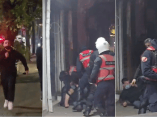 Tension pranë qendrës së Tiranës, policia shoqëron me forcë të rinj dhe protestues