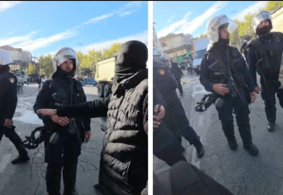 VIDEO/ Policia pengon gjimnazistët e Kamzës të futen në Tiranë, efektivi i FNSH: Ç ‘punë keni ju me ata të tjerët, ikni në shtëpi se jeni kalamaj