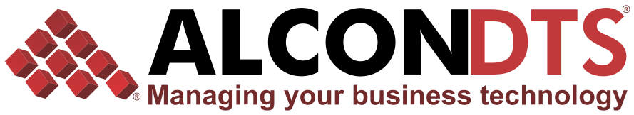 DTS logo with a red diamond motif and the slogan 'Managing your business technology'
