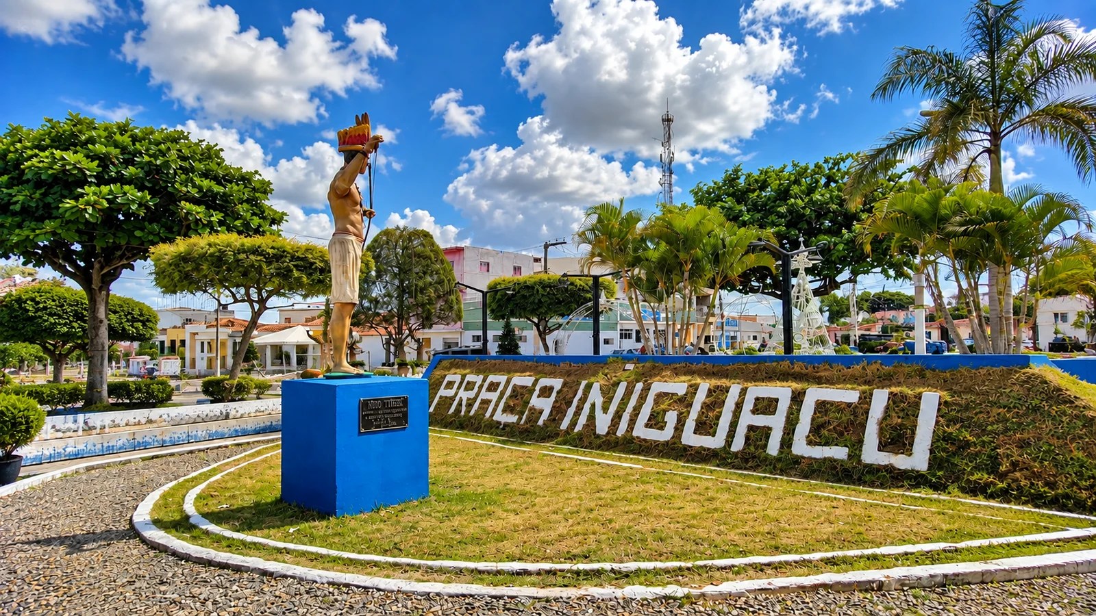 Praça Iniguaçu, em Serra da Raiz, no Brejo paraibano, município que abre a Rota Cultural Raízes do Brejo 2026.