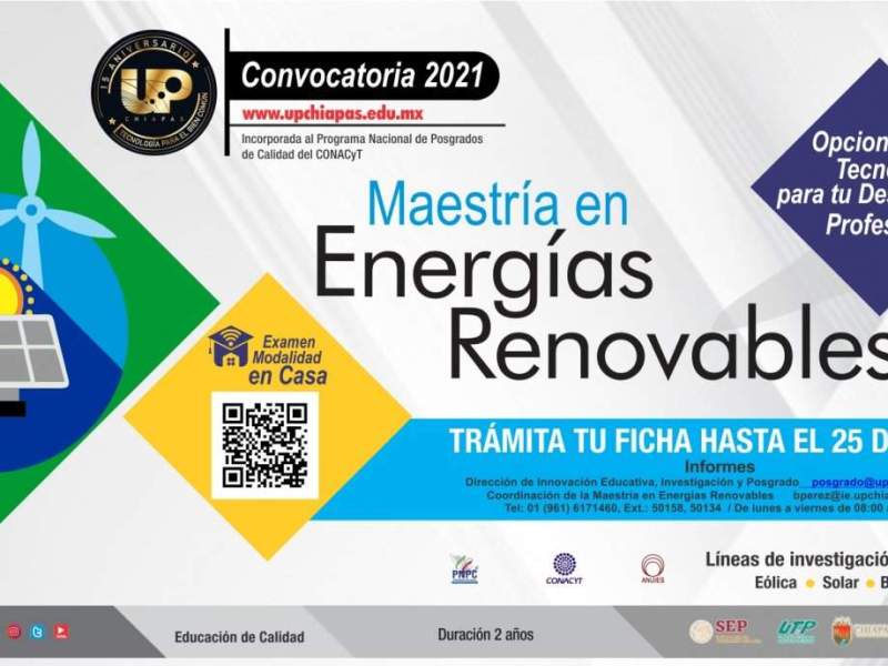 Oferta Politécnica de Chiapas maestría con opción de beca Conacyt