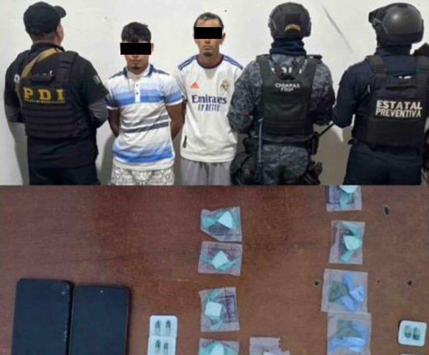 Detienen a tres personas en SCLC y Comitán por delitos contra la salud