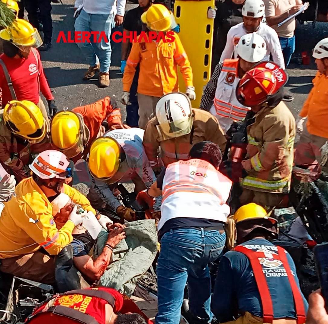 Lista de lesionados tras accidente en Libramiento Norte de Tuxtla
