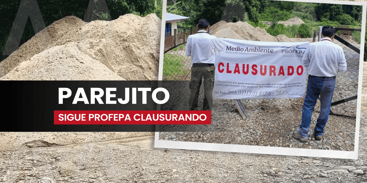 La Procuraduría clausuró la extracción ilegal de grava y arena en Huehuetán