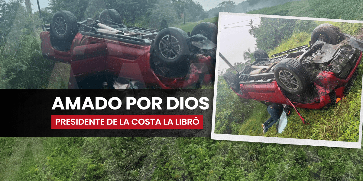 Sufre Alcalde de Mapastepec accidente vehicular en carretera costera