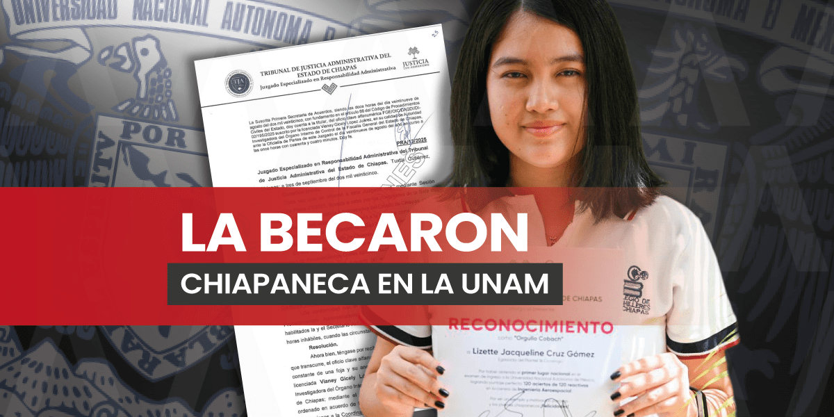 Respaldan a Lizeth Cruz con beca para sus estudios en la UNAM