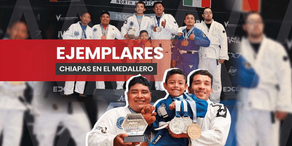 Atletas chiapanecos ganas 13 medallas en torneo de Jiu-Jitsu