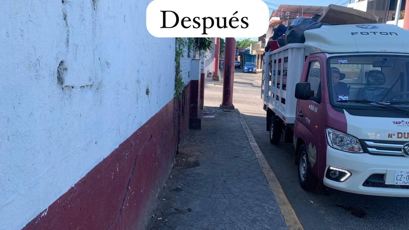 Operativo de limpieza en Tapachula: Brigadas atienden puntos críticos mientras se restablece el servicio regular