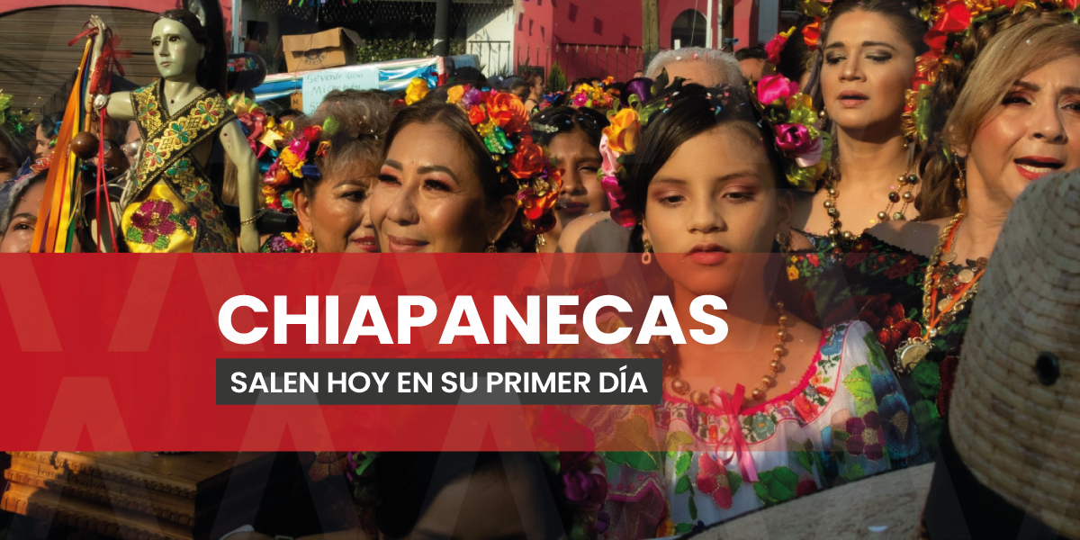 Hoy es la salida de las chiapanecas en Chiapa de Corzo