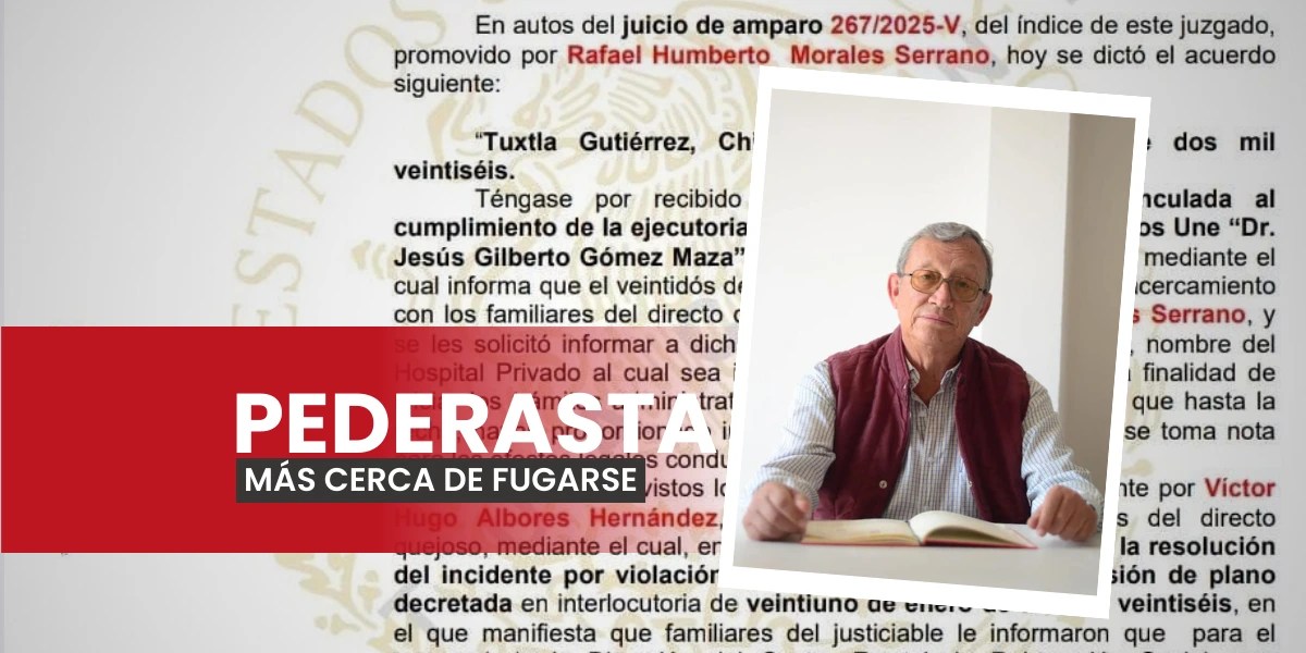 Rafael Humberto Morales Serrano, procesado en El Amate, consiguió amparo