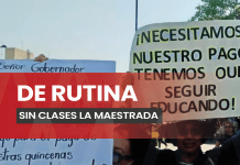Docentes se manifestaron en Tuxtla Gutiérrez