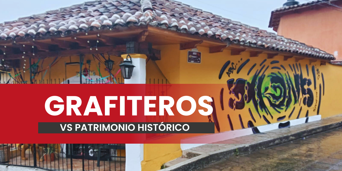 Dañan fachada de inmueble histórico del centro de San Cristóbal
