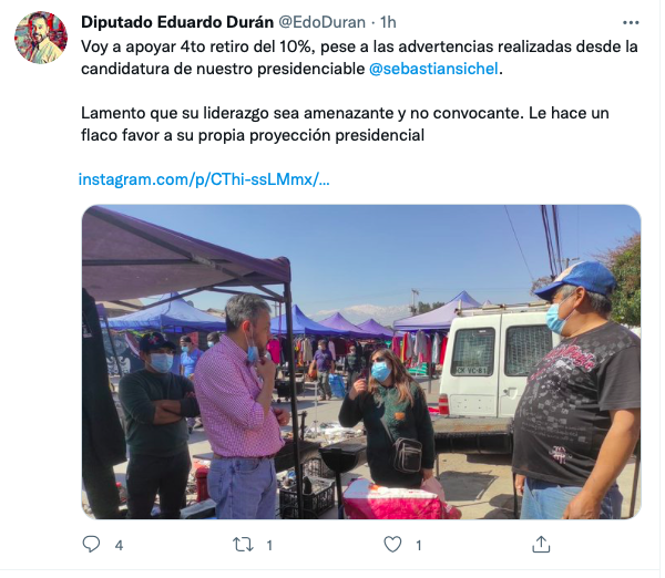 Desbordes dice que es castigo a su esposa diputada que apoyó 4to retiro algunos en rn lo atribuyen a que la esposa de héctor muñoz, la parlamentaria francesa muñoz, votó a favor del retiro de fondos y además hizo público que no apoyará la candidatura presidencial de sebastián sichel. Diputados de RN se rebelan contra su candidato ...