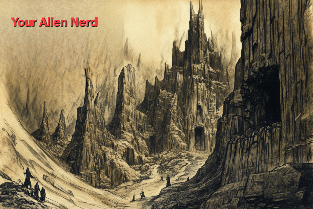 Substack post 23 – YOUR ALIEN NERD The enormous stone city of the Old Ones, fifty to one hundred miles in extent, dating to millions of years before any humans evolved on the planet.