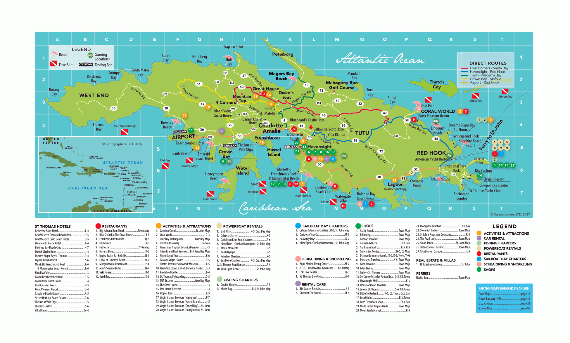 Map of St. Thomas The Adventures of Aleta
