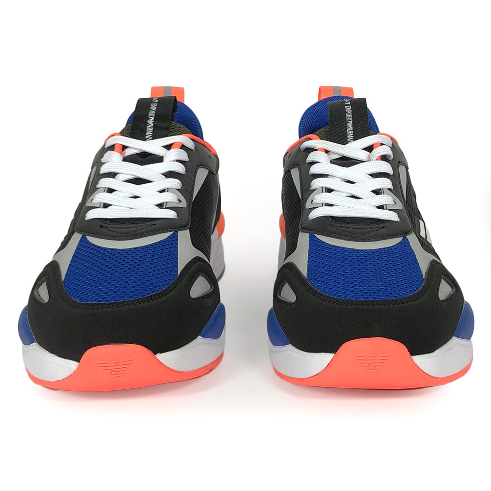 EMPORIO ARMANI - Sneakers Mesh Nero Blu
